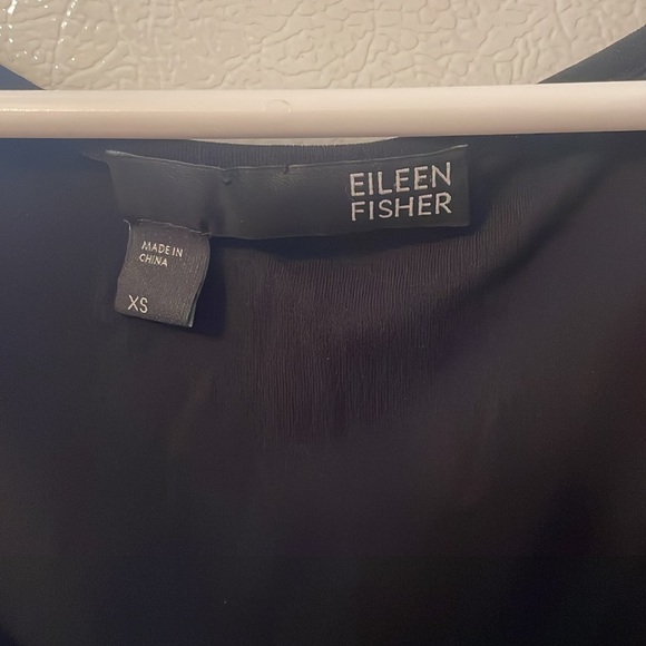 Eileen Fisher 100% Silk XS Oversized Black Tank Top - Picture 2 of 5